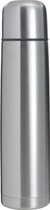 2x RVS thermosflessen/isoleerkannen 1 liter zilver - Thermoskan/warmhoudkan