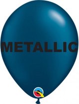 Qualatex Ballonnen Metallic Midnight Blue 13 cm 100 stuks