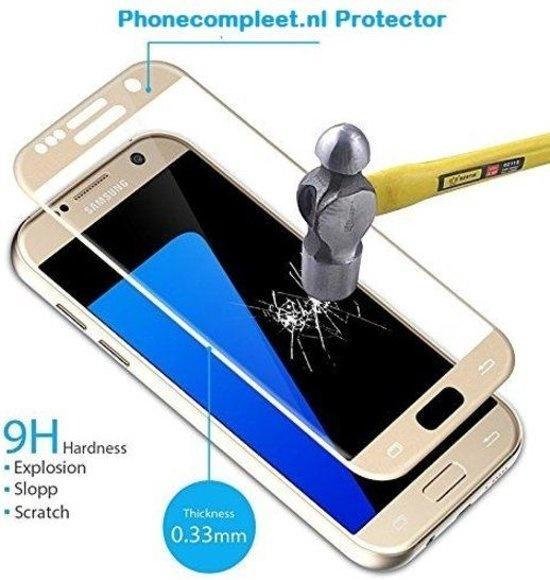 Ineenstorting taart hek Samsung Galaxy S7 full cover Screenprotector / tempered glass Goud | bol.com