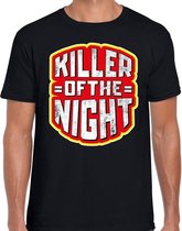 Halloween Halloween killer of the night verkleed t-shirt zwart voor heren - horror shirt / kleding / kostuum XXL