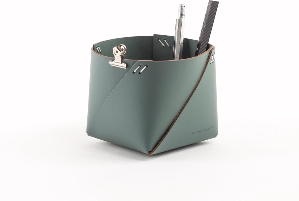 Vacavaliente - Ruca Opbergmand S - Gerecycled Leer - Groen