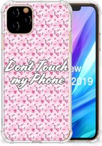 Apple iPhone 11 Pro Anti Shock Case Flowers Pink DTMP
