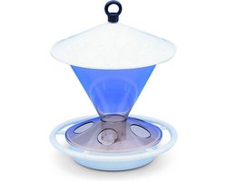 Dierspecialist voerautomaat klokvorm voor vogels voor voer of water 1 liter wit