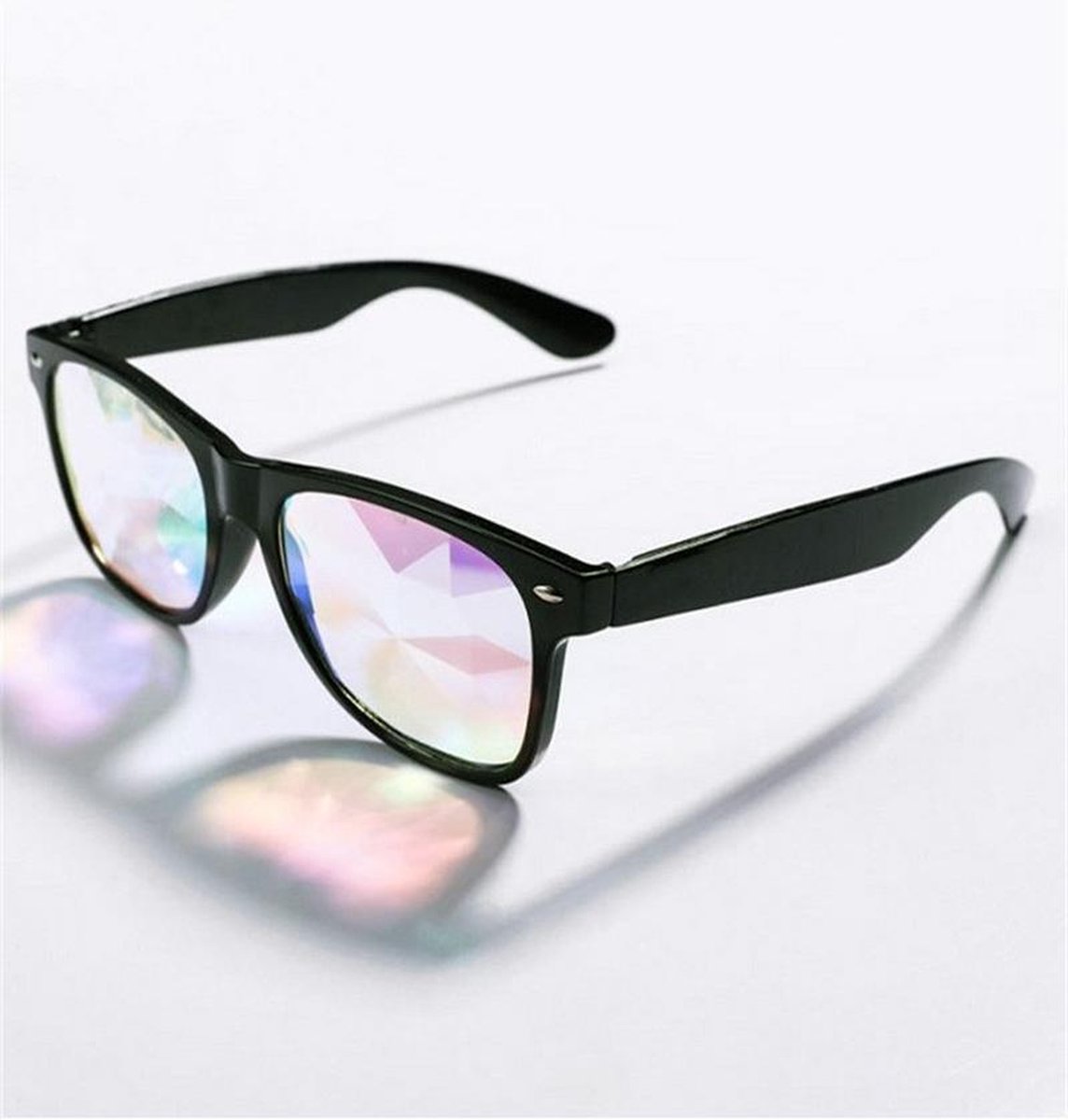 2 Lunette Festival, Lunettes de Diffraction, Lunettes de Fête Amusantes | avec Effet Arc en Ciel et Coeur Prisme 3D, pour Nuit Concert Club Feu D'artifice Rave Party Carnaval