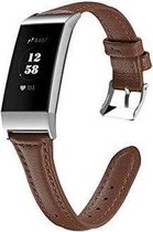 Fitbit Charge 3 & 4 Leren bandje |Bruin / Brown |Slim Leer | Premium kwaliteit echt leder| One Size | TrendParts