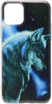 ADEL Siliconen Back Cover Softcase Hoesje Geschikt voor iPhone 11 Pro - Wolf