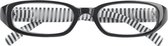 Moses Libri_x Leesbril Strepen Zwart/wit Sterkte +2,50