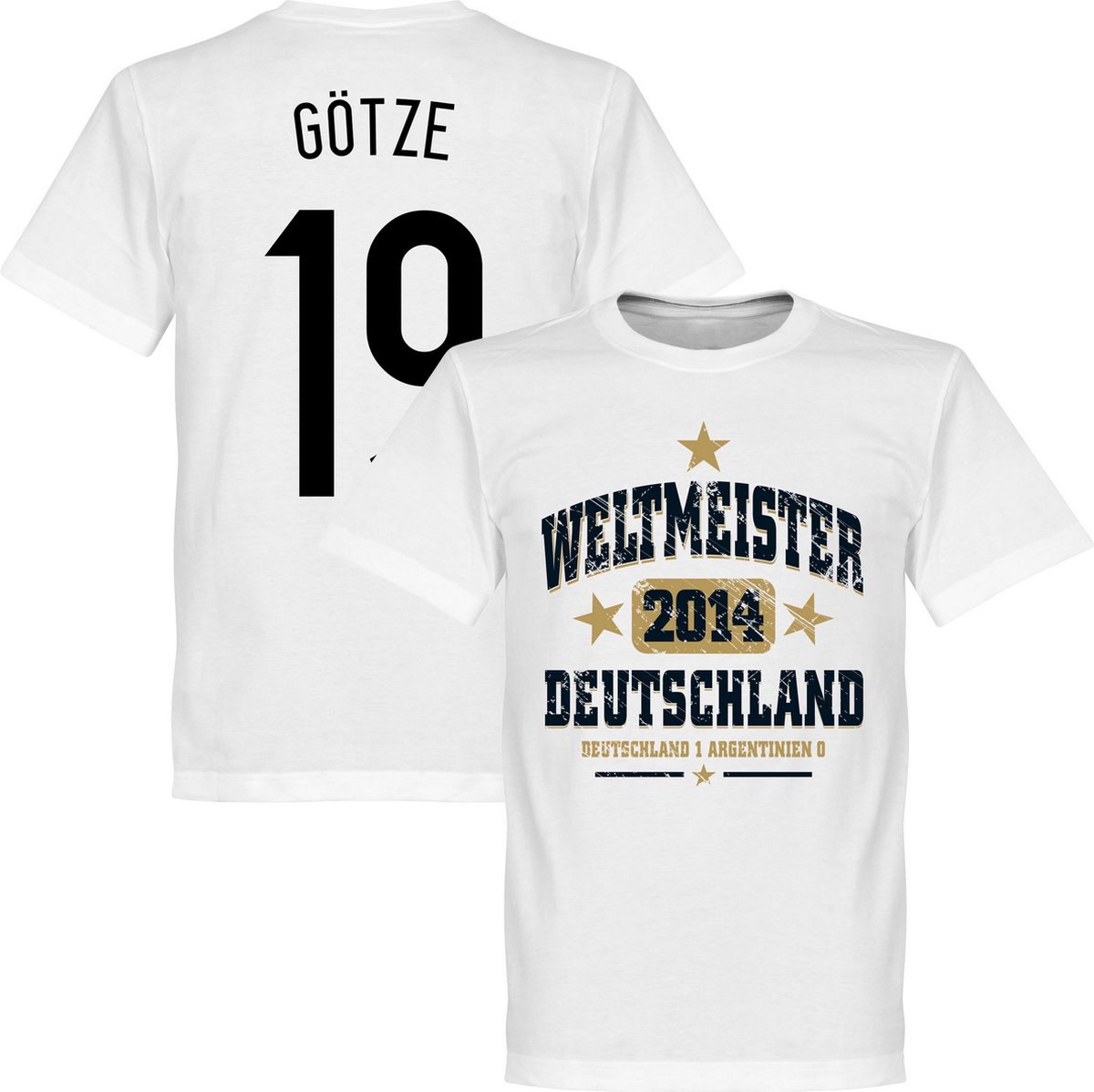 Duitsland WK 2014 Weltmeister Götze T-Shirt - M