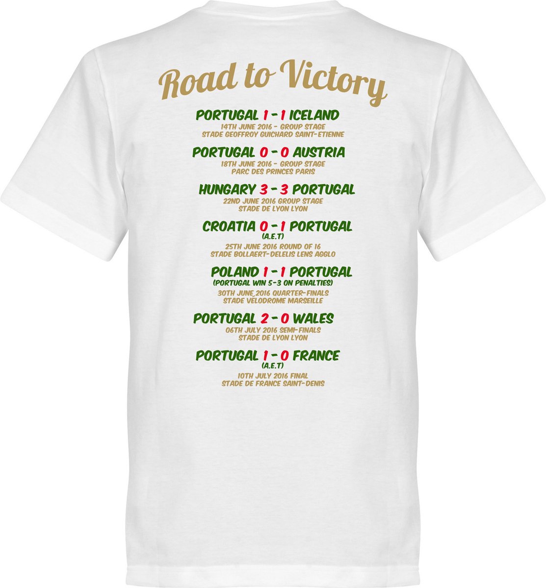 Portugal Campeoes Da Europa Road To Victory T-Shirt - KIDS - 140