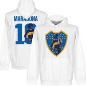 Maradona 10 Boca Juniors Logo Hooded Sweater - XL