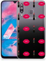 Geschikt voor Samsung Galaxy M30 TPU bumper Lipstick Kiss