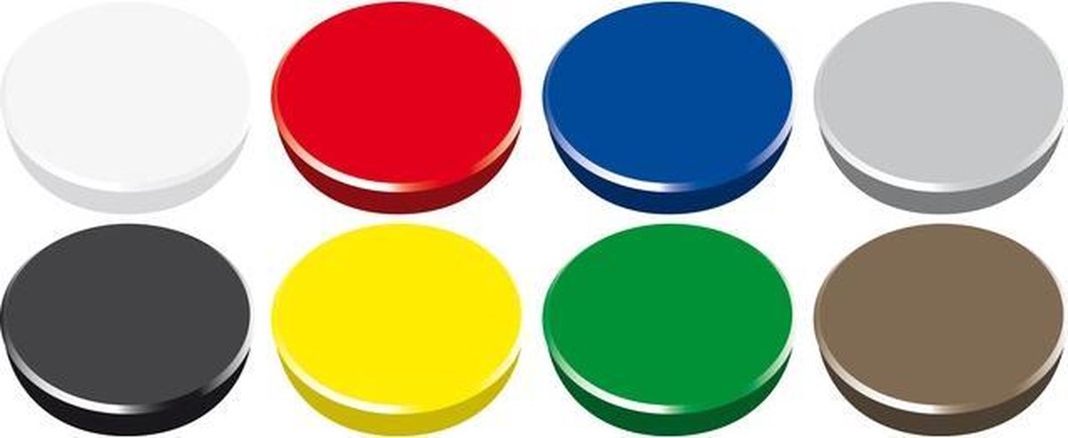 ALCO Krachtmagneet (Ø x h) 38 mm x 13.5 mm rond Meerdere kleuren, Kleurkeuze niet mogelijk 10 stuk(s) 6848V26