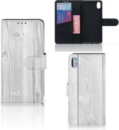 Xiaomi Redmi 7A Book Style Case White Wood