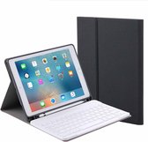 iPad 2021 Hoes met Toetsenbord Zwart - iPad 2020 hoes - iPad 9e/8e/7e Generatie hoes QWERTY Keyboard met Bluetooth