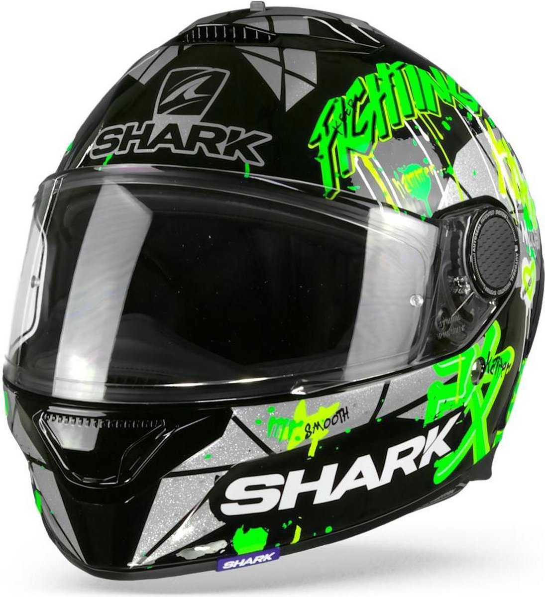 Shark Spartan 1.2 Lorenzo Catalunya Gp Zwart Groen Glitter Kgx Integraalhelm - Motorhelm - Maat XL