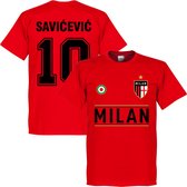 AC Milan Savicevic 10 Team T-Shirt - Rood - XXL