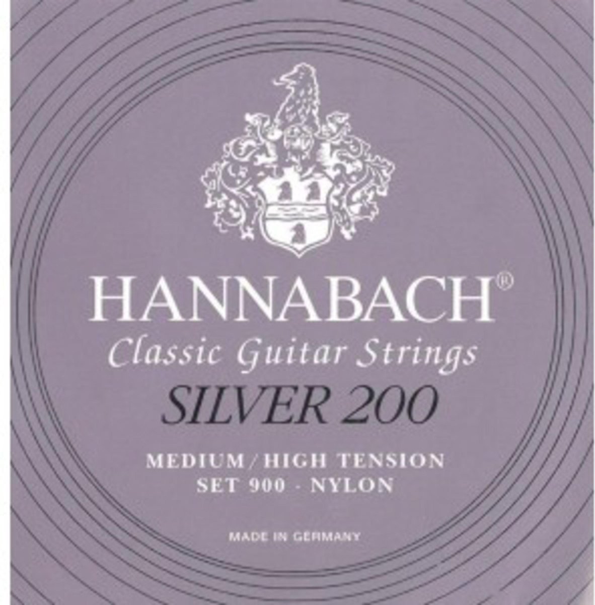 Hannabach K-Git.snaren set 900 MHT Nylon zilver 200 - Klassieke gitaarsnaren