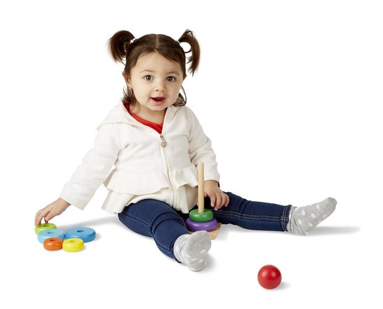 Thumbnail van een extra afbeelding van het spel Melissa & Doug Regenboogstapelaar - Houten speelgoed - Educatief spel - Ontwikkelingsspeelgoed - Montessori - 3+ - Cadeau voor meisjes en jongens