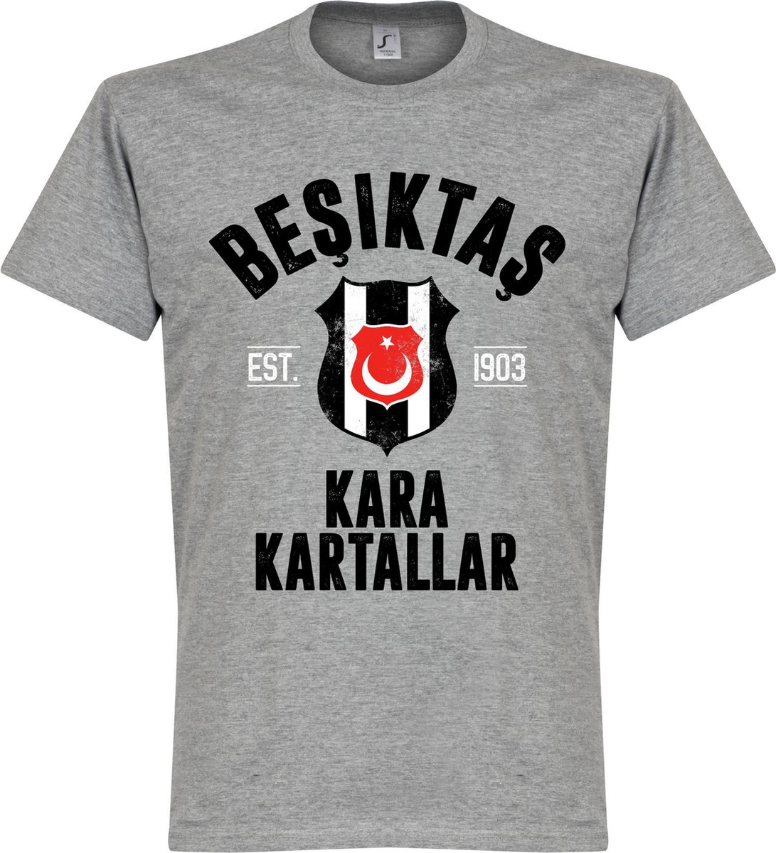 Besiktas Established T-Shirt - Grijs - 3XL | bol.com