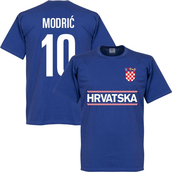 Kroatië Modric 10 Team T-Shirt - Blauw - Kinderen - 152