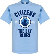 Manchester Established T-Shirt - Licht Blauw - S