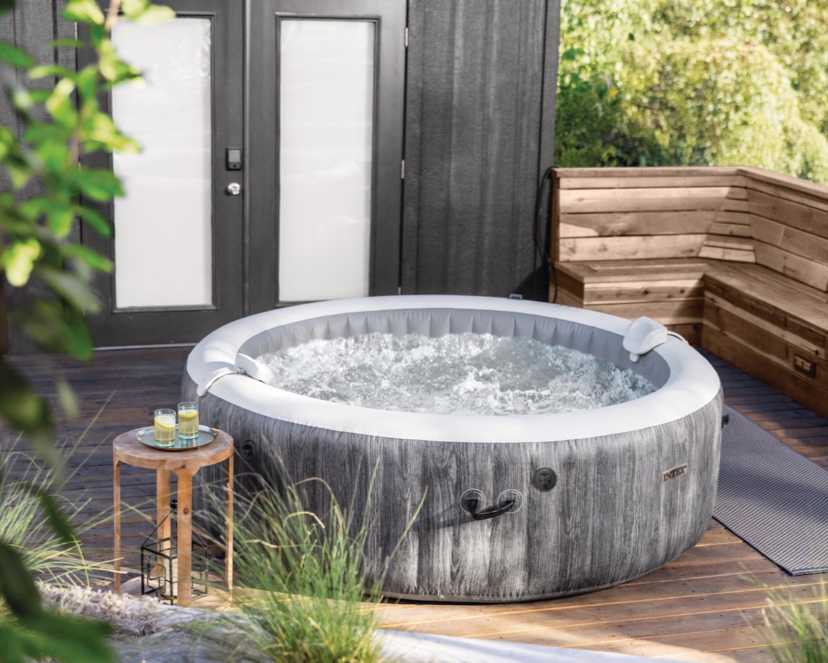 Intex PureSpa Greywood Deluxe Bubble Massage opblaasbare spa - 6 personen
