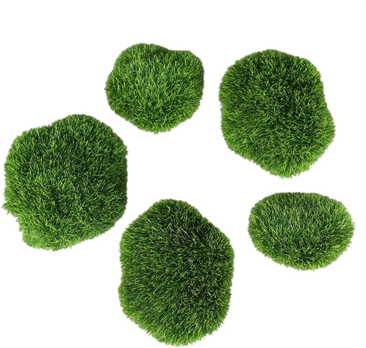 Mosballen Aquarium - Decoratie Ballen - Aquarium Decoreren - Natuurlijke Sfeer - 5 Stuks - Groen