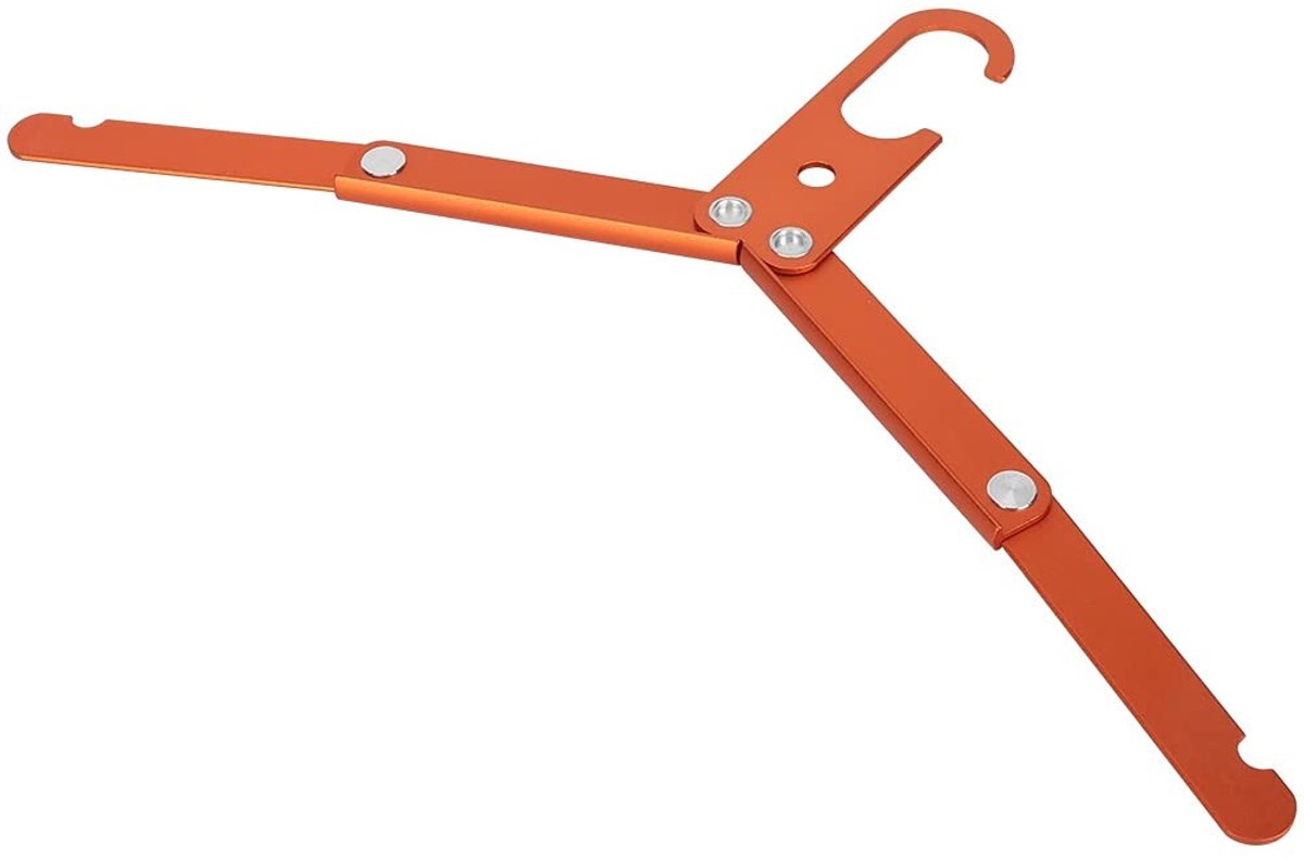 aladdien - Reisrek - Draagbare Kledingbeugels - Opvouwbaar en Antislip - Oranje - Lichtgewicht en Duurzaam - Voor Kamperen en Reizen