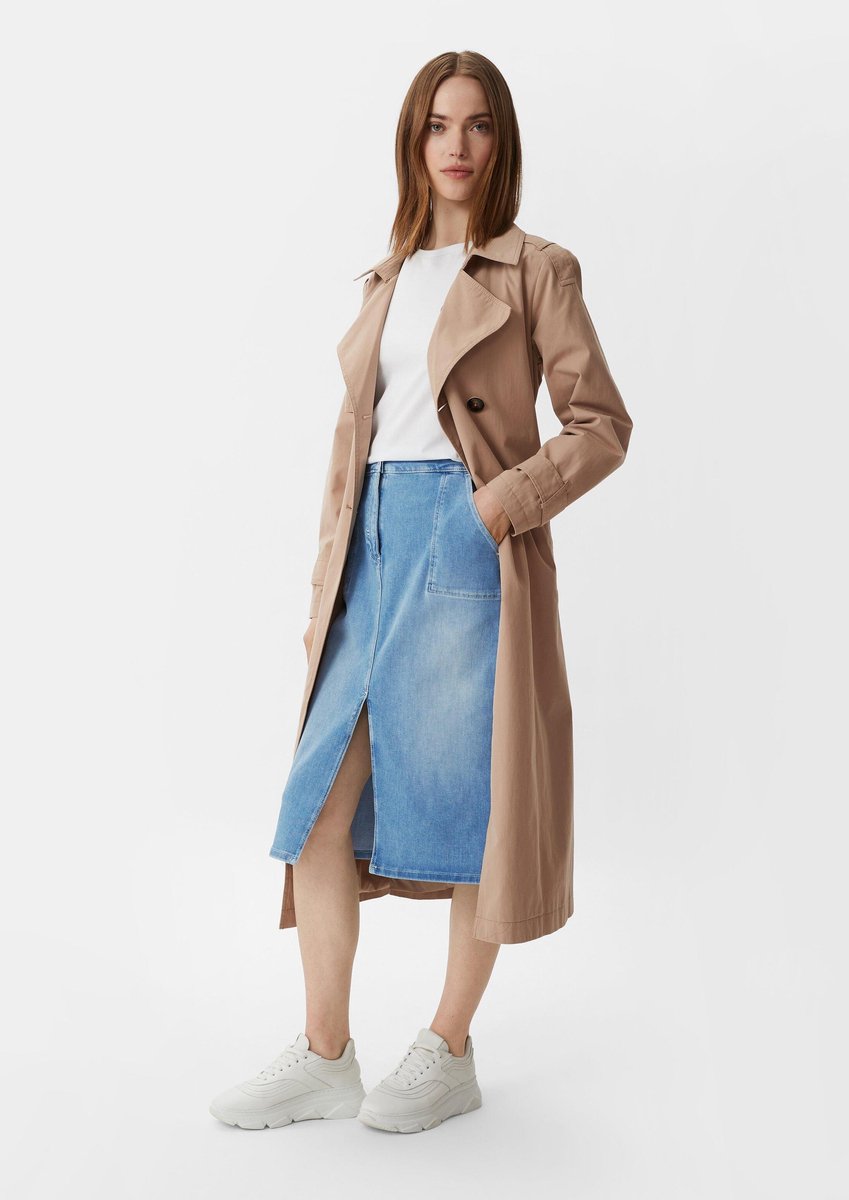 comma - female - Denim midirok