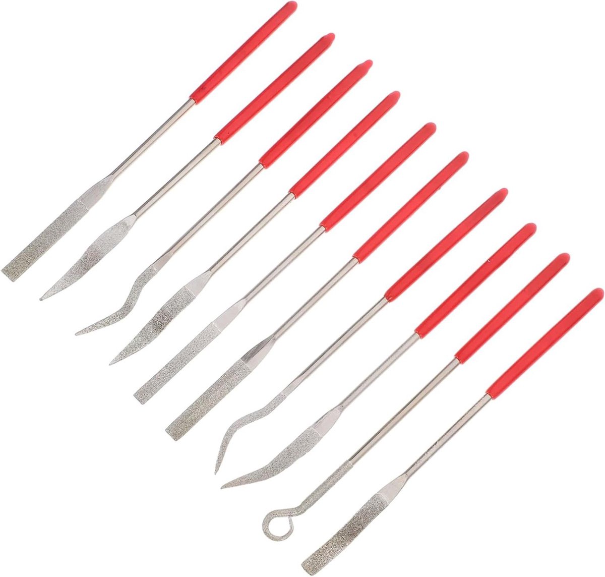 Diamant Vijlenset - Metaalvijlen Houtvijlen - Metaal Bewerken - 10 Delig - 14 cm - Multicolor
