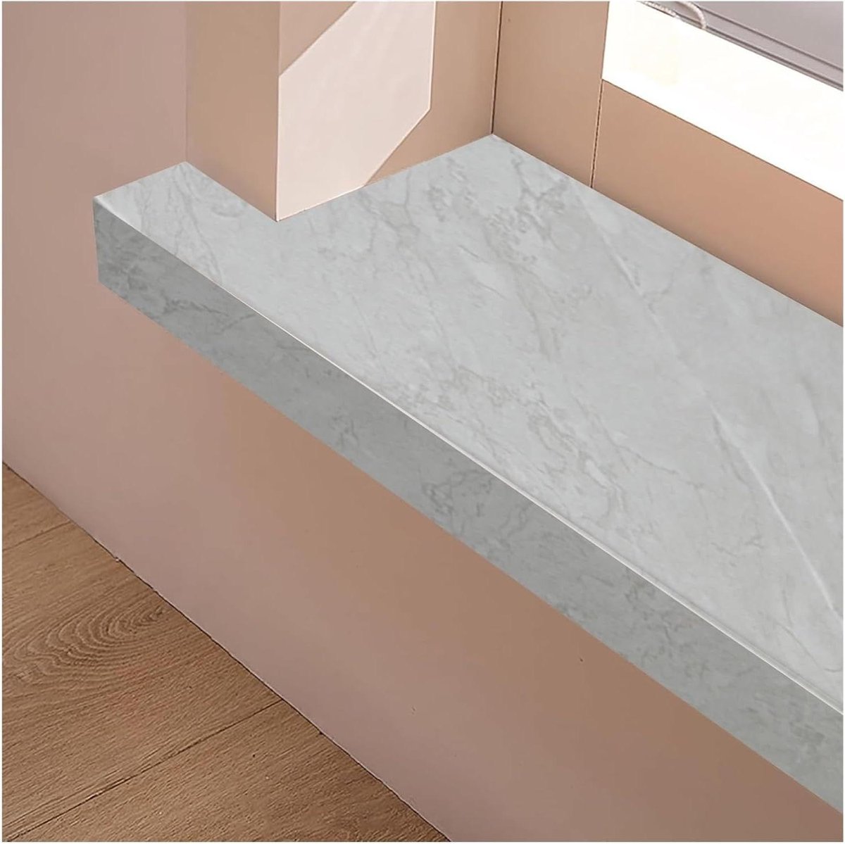 Vensterbank Binnen - Vensterbank Afdekking - Vensterbank Renoveren - Houtstructuur PVC - 35 cm x 90 cm - Houtnerf