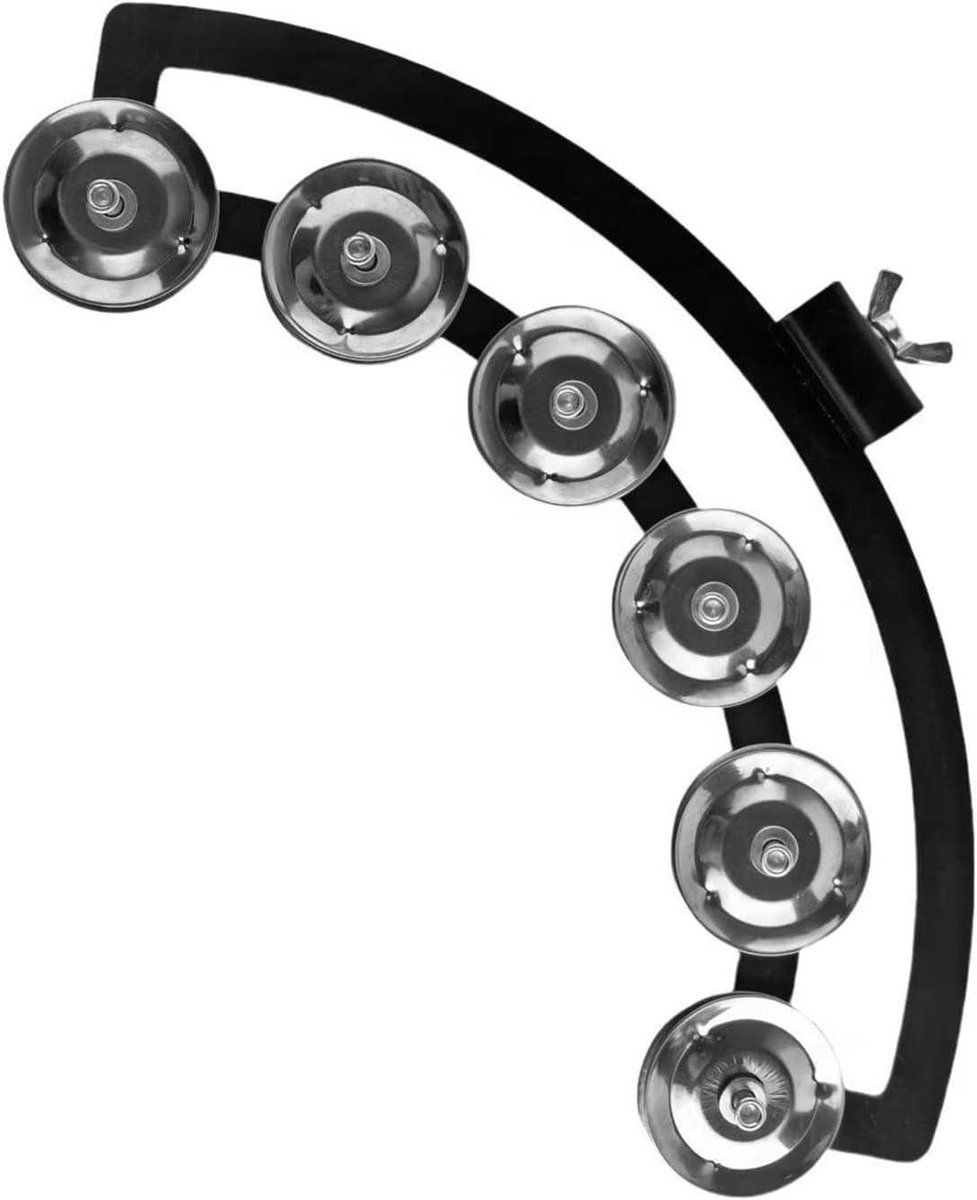 Hi Hat Tamboerijn - Handbel Rammelaar - Muzikale Begeleiding - IJzeren Constructie - L - Metaal