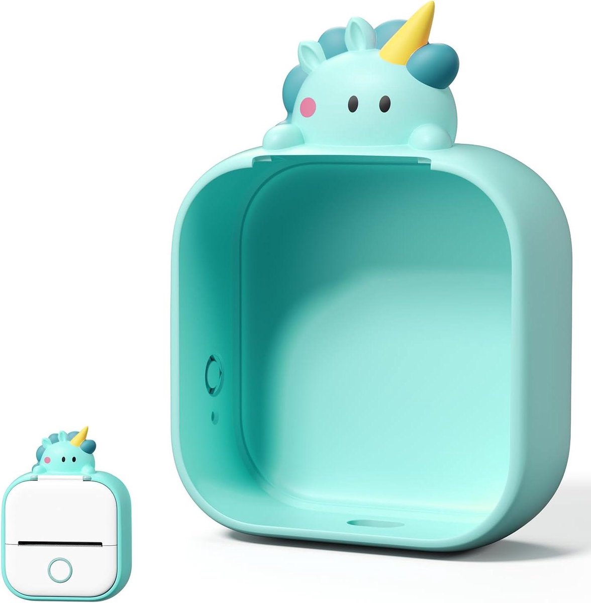 Beschermhoes Mini Printer - Hoesje Printer - Bescherming Printer - Zachte Siliconen Textuur - 13 cm - Groen