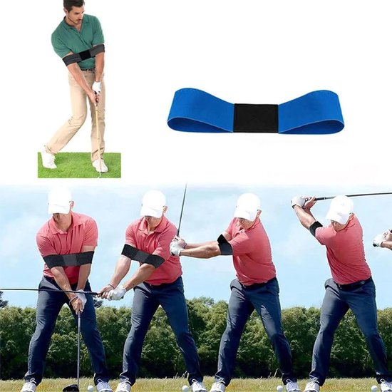Golfgreeptrainer - Golfhulp Grip - Golfswing Verbeteren - Ergonomische Vorm - 15.5 cm - Blauw van Merkloos — afbeelding 2