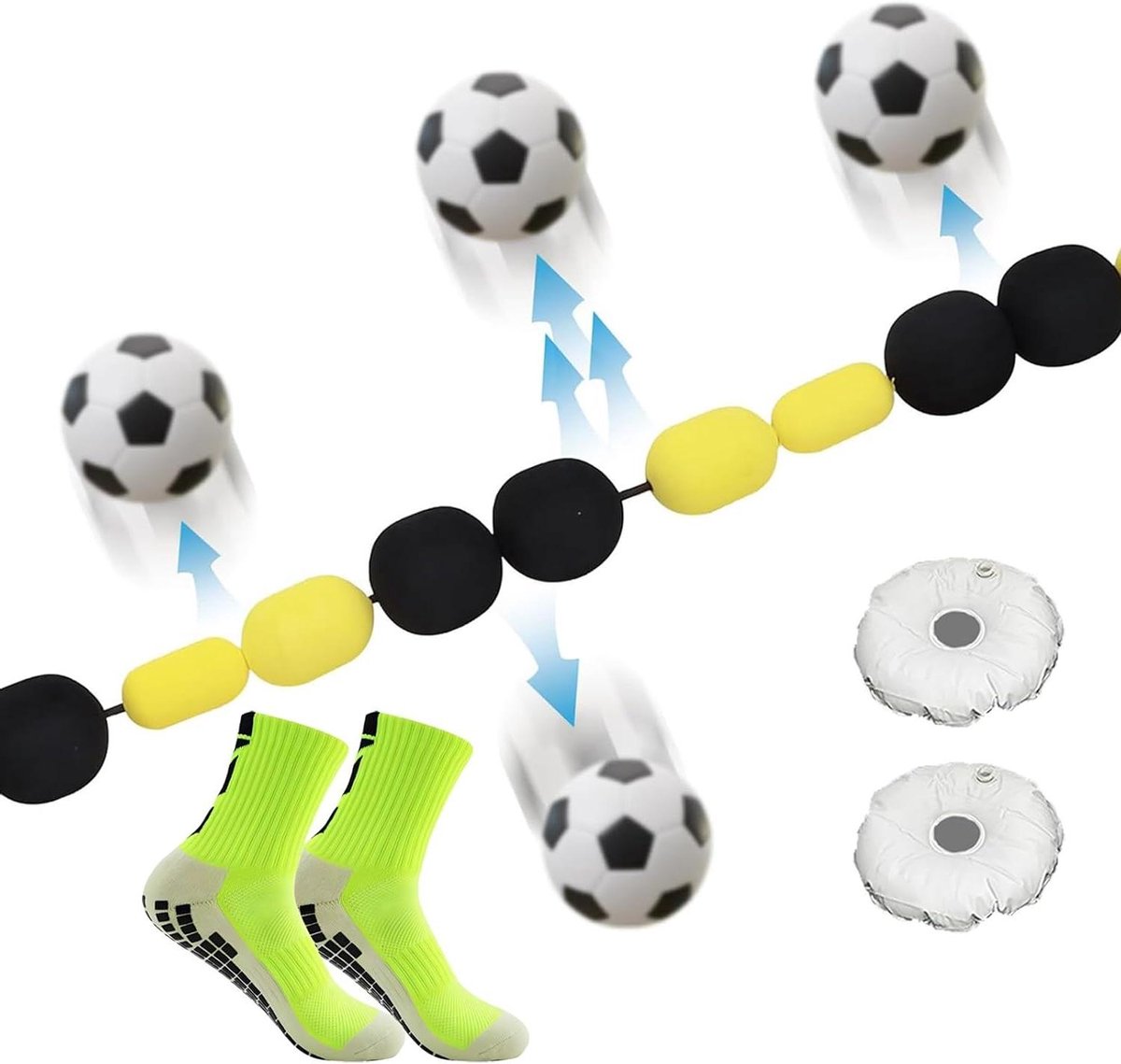 Doelman Trainingsapparatuur - Bal Deflector - Voetbaltraining Verbeteren - Onvoorspelbare Balbewegingen - 9FT tot 13FT - Zwart