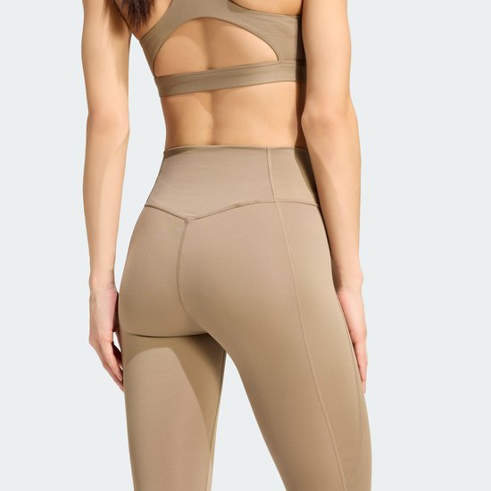 Adidas Performance Optimé Essentials Lange Legging Met Zakje - Dames - Beige van Adidas — afbeelding 4