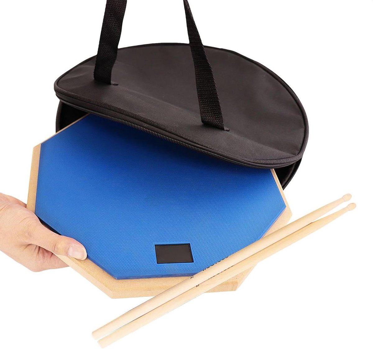 Drum Oefenpad Kit - Drumpad Set - Geruisloos Oefenen - Hoge Dichtheid Rubber - 30 cm - Blauw