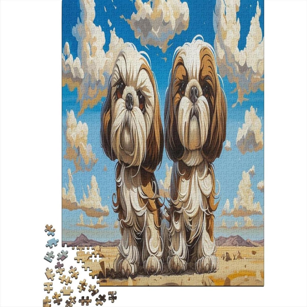 Legpuzzel Volwassenen - Puzzelspel Intelligentie - Ontspanning Thuis - Zonering Ontwerp Achterkant - 1000 Stukjes 75x50cm - Stijl-7