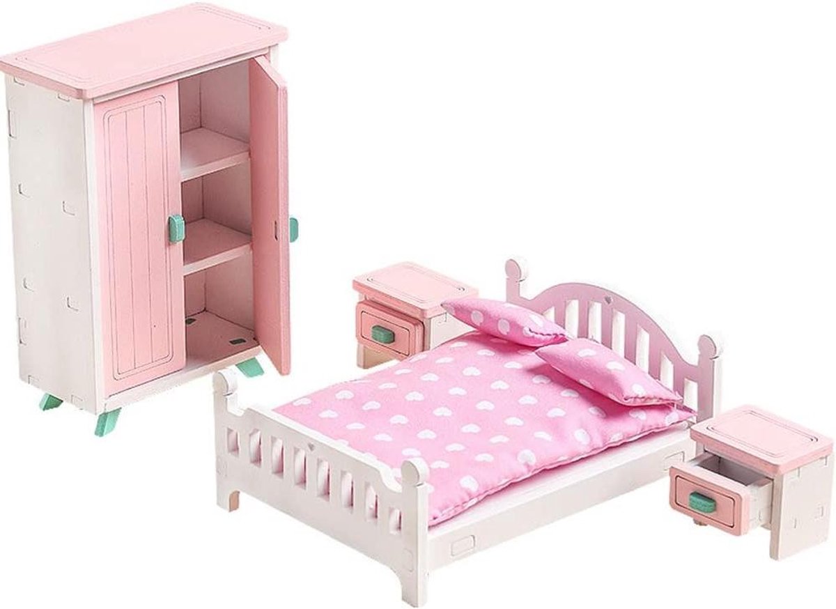 Poppenhuis Meubels - Miniatuur Set - Kinderspel - Veilig Hout Materiaal - Schaal 1:12 - Kerst Thema