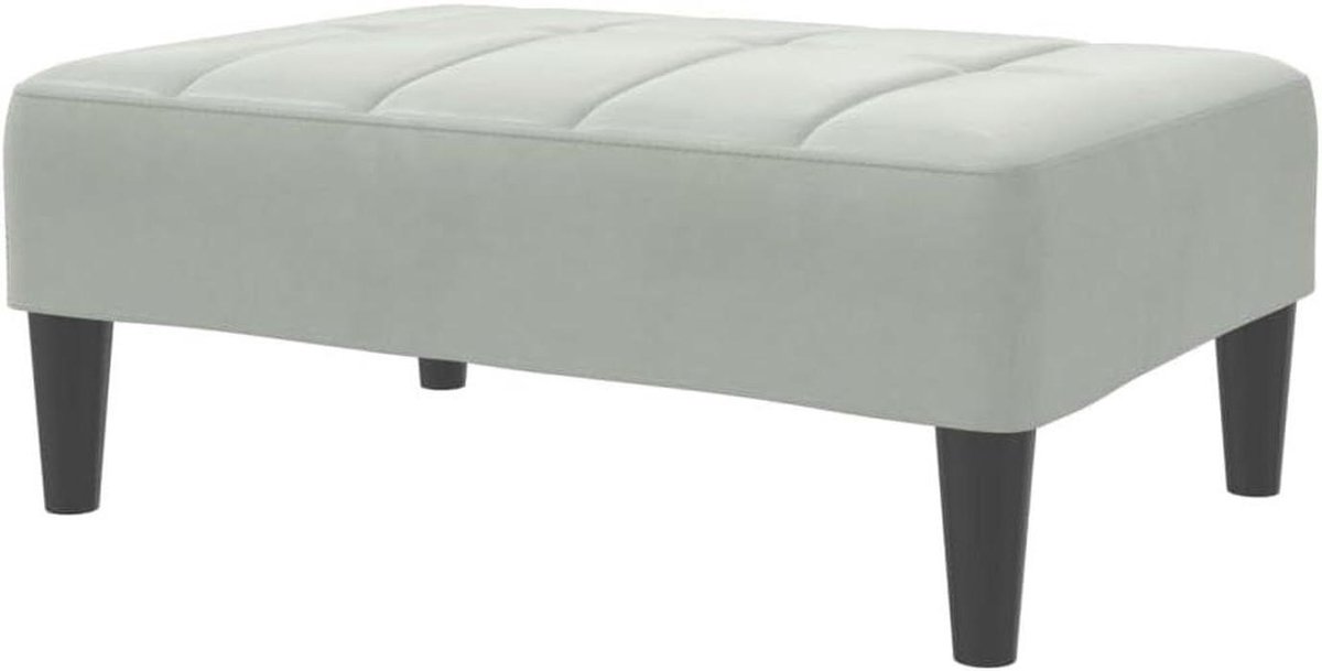 Voetenbank - Voetensteun Poef - Ontspannen Zitten - Zacht en Knus - 77x55x31 cm - Lichtgrijs