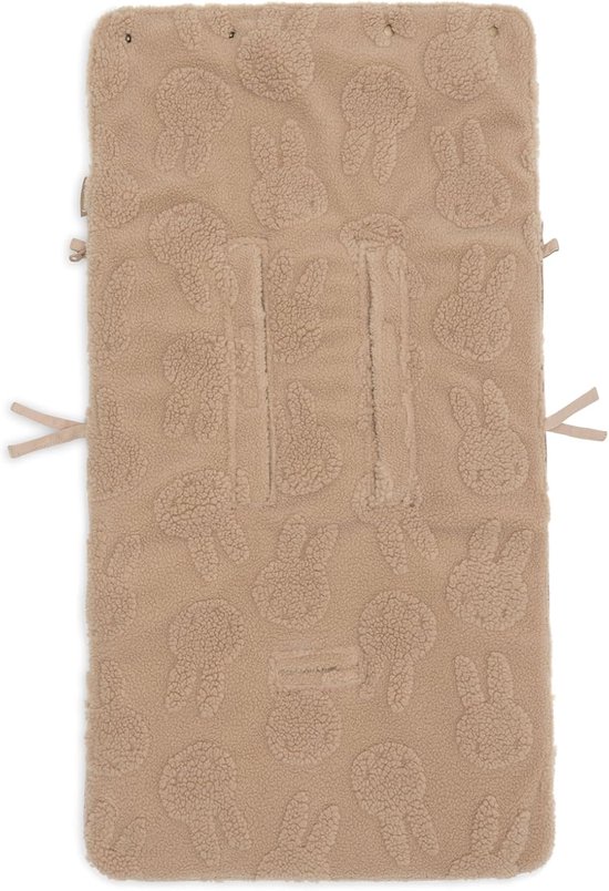 Baby Voetzak - Winterzak Kinderwagen - Warm Blijven - Jacquard Teddy Stof - 42 x 82 cm - Biscuit — afbeelding 5
