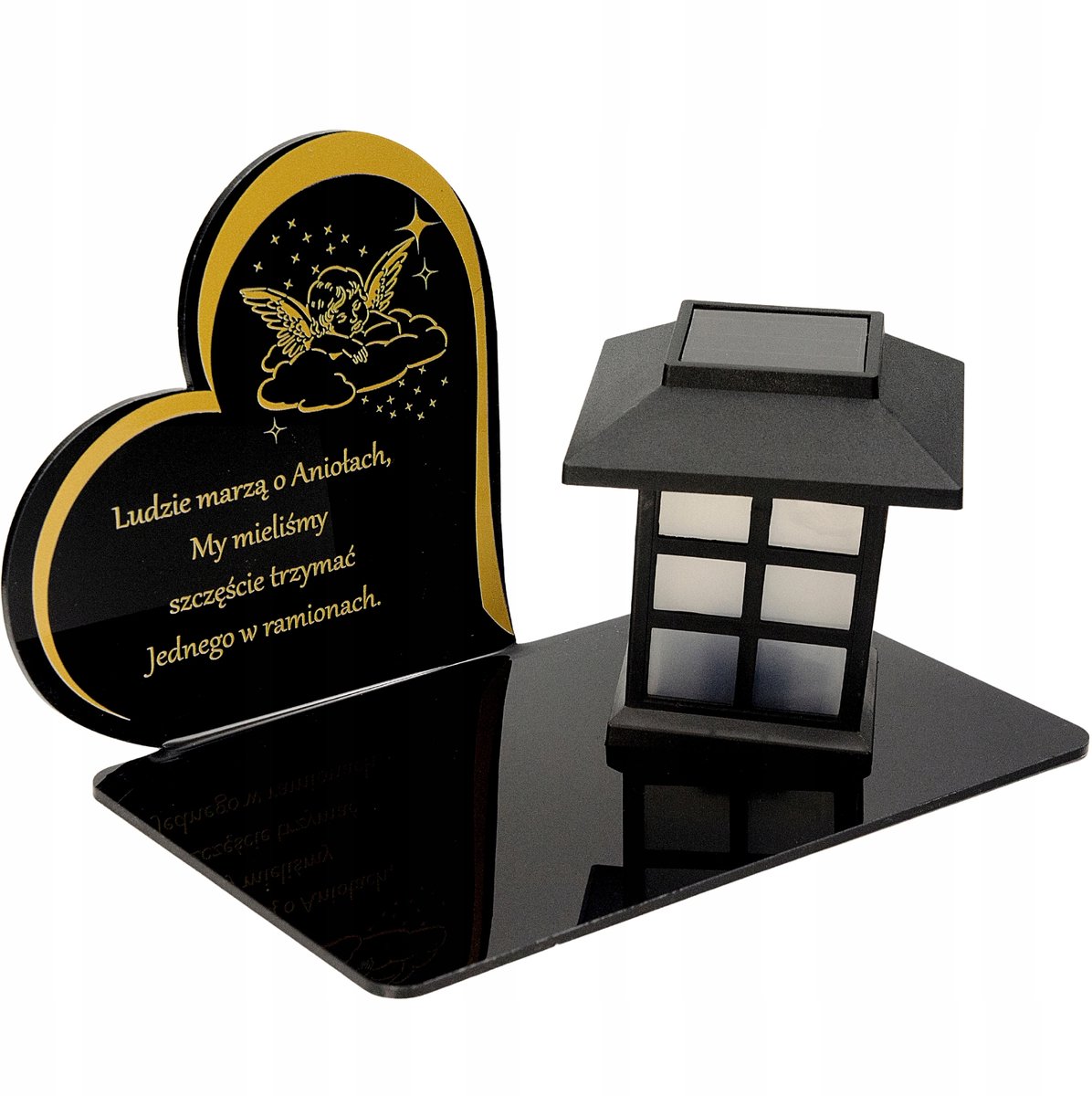 LED-zonnekaars met gravure - Eeuwig graflicht