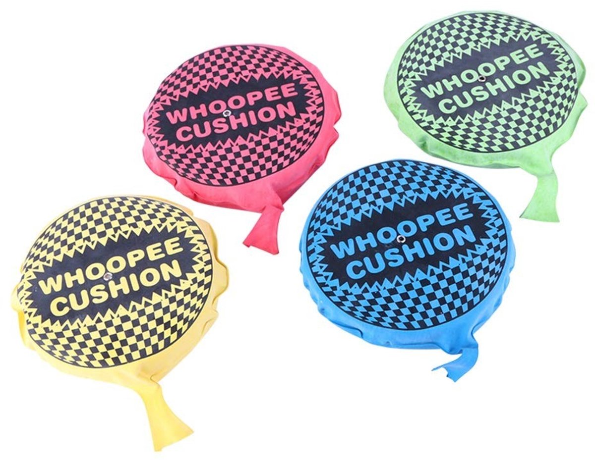 BRENZOOS- Whoopee Kussen - Tricky Grappig Speelgoed - Kunststof - 20 x 20 cm - 1 Stuk - Ideaal voor Feestjes - Grapartikel