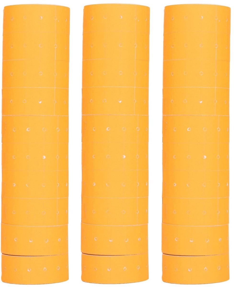 JHUBERS- Prijslabels 15000 Stuks - 30 Rollen - Fluorescerende Prijsstickers - Papier 21x12mm - Voor Mx-5500 - Geschikt voor Prijsmarker - Etiketten