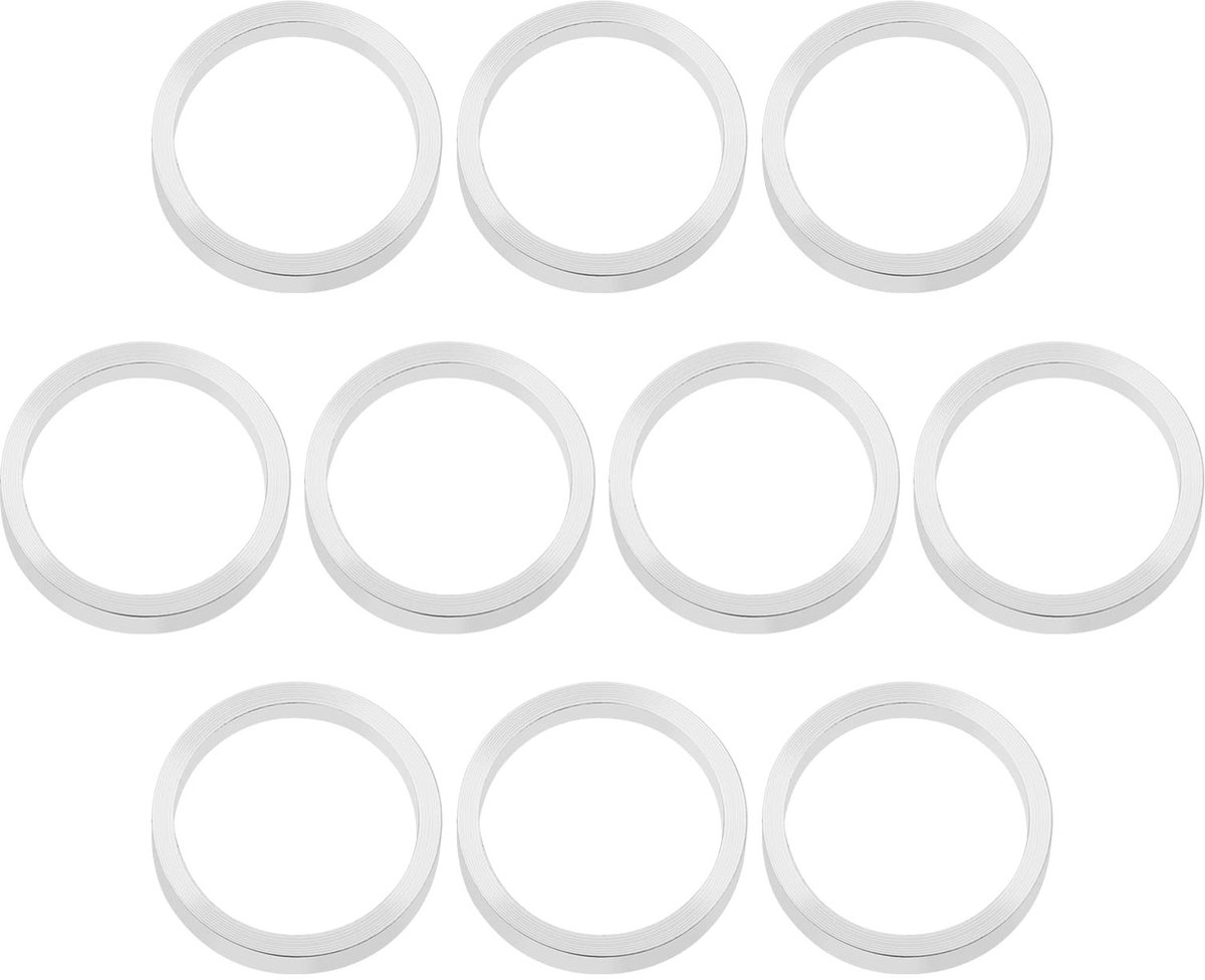JHUBERS- Kettingblad Aluminium - 10x Fietsketting Wielringen - Binnendiameter 10mm - Roestbestendig - Slijtvast - Dikte 1mm