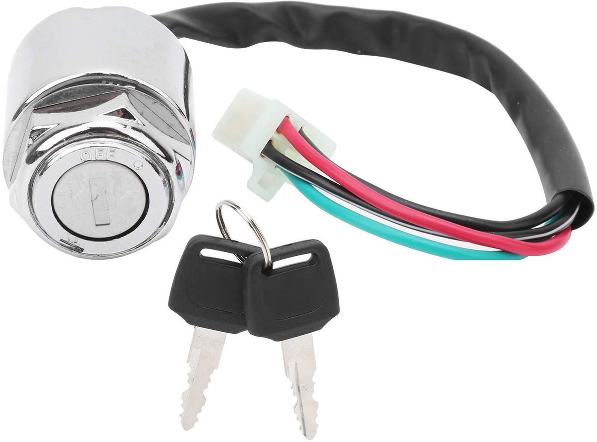 JHUBERS - Ontstekingsstarter - Professionele motorfiets - Vervanging contactslot - Universeel - Elektrische fiets - Inclusief 2 sleutels - Geschikt...