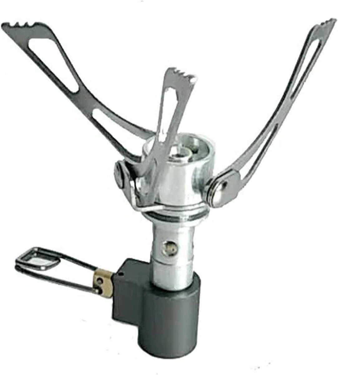 Opvouwbare Gasbrander - Mini Kooktoestel - Outdoor Koken - Ultralicht Gewicht - Compact Formaat - Zilverkleurig
