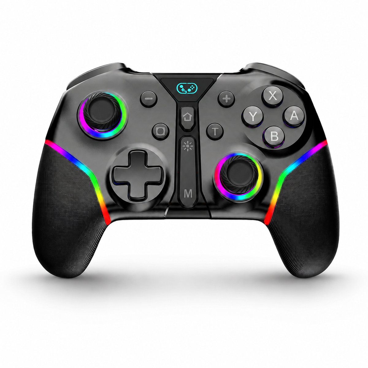 Gloovon® - Draadloze Controller - Bluetooth - RGB-lichteffecten - Nintendo Accessoires - Geschikt voor Nintendo Switch/ OLED/ PC - Zwart