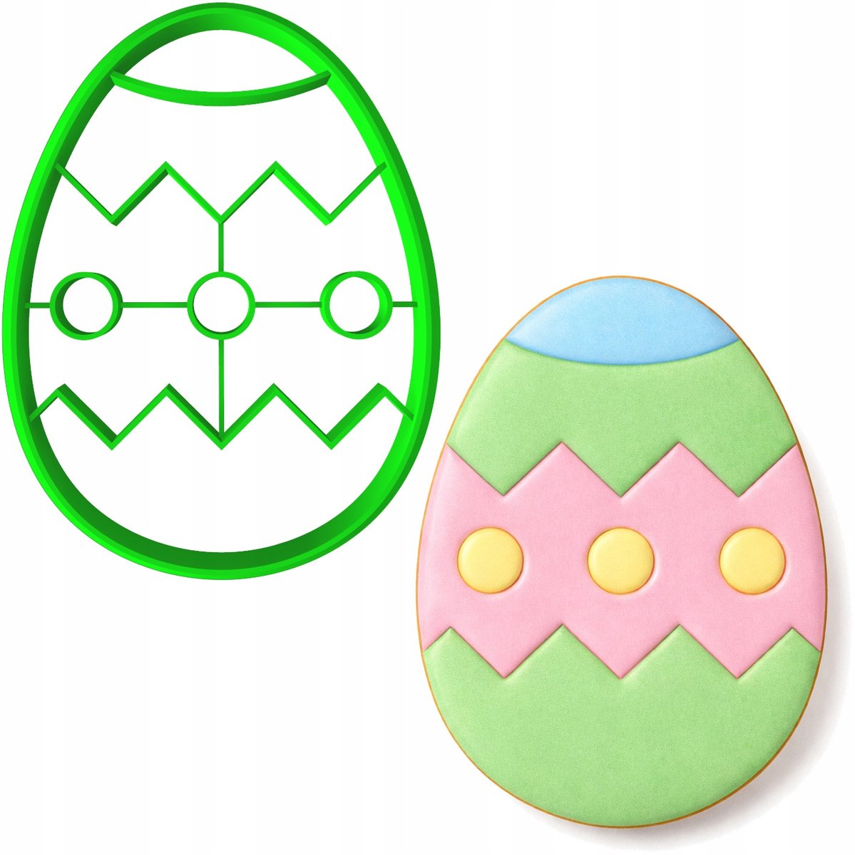 Paasei Koekjesvorm - 8cm - Cookie Master - Bakvorm voor Koekjes