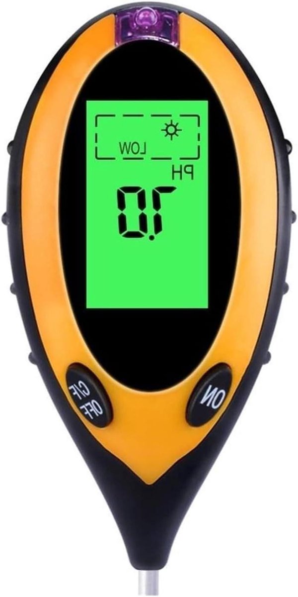 Bodemtester Meter - Plantenmeter - Tuinonderhoud - 3-in-1 Meting - 12.2 cm - Zwart